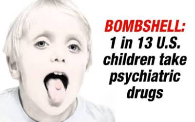 1 in 13 kids on psychiatric drugs